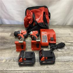 AS-IS Milwaukee 18V Lithium-Ion Brushless Cordless Compact Drill/Impact Combo Kit