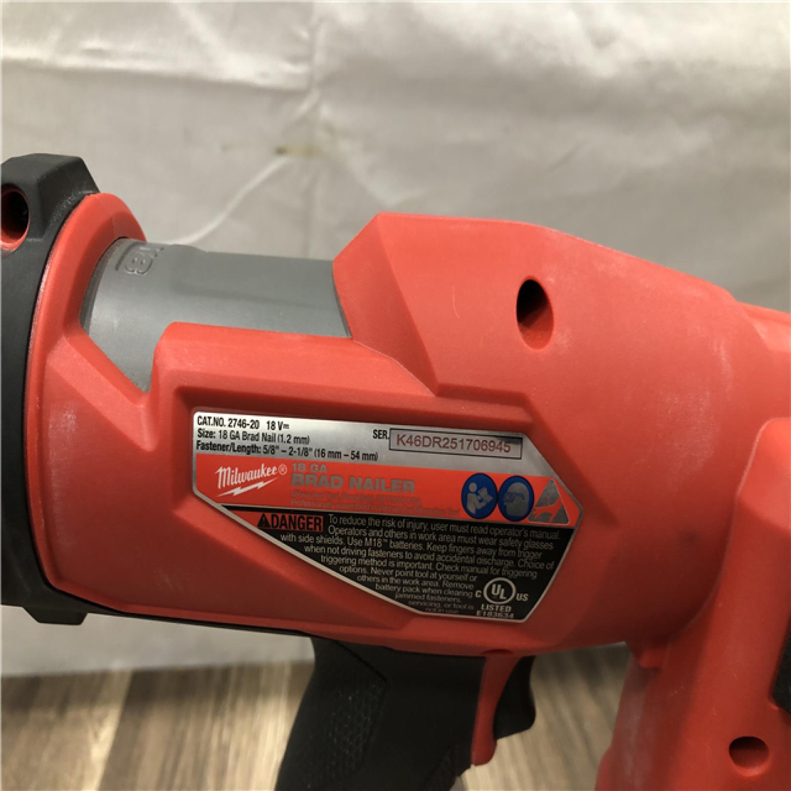 AS-IS Milwaukee M18 FUEL 18-Volt Lithium-Ion Brushless Cordless Gen II 18-Gauge Brad Nailer (Tool-Only)