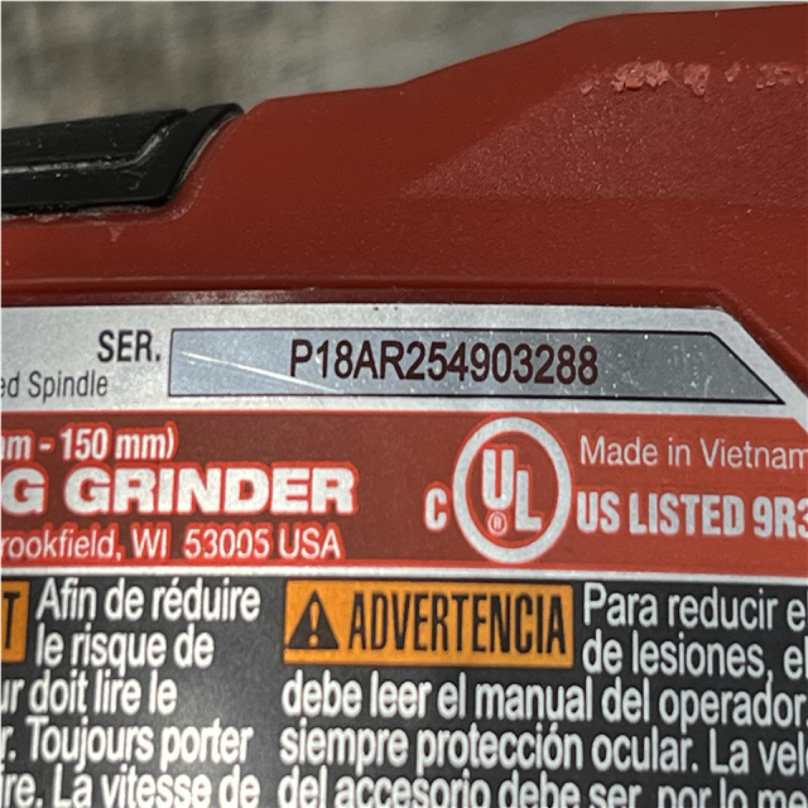 AS-IS Milwaukee FUEL 18-Volt Lithium-Ion Brushless Cordless 4-1/2 in./6 in. Braking Grinder with Paddle Switch (Tool-Only)