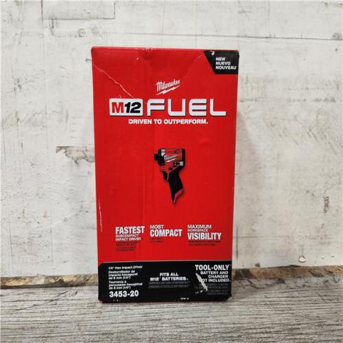 Phoenix Location NEW Milwaukee M12 FUEL 12V Lithium-Ion Brushless Cordless 1/4 in. Hex Impact Driver (Tool-Only)