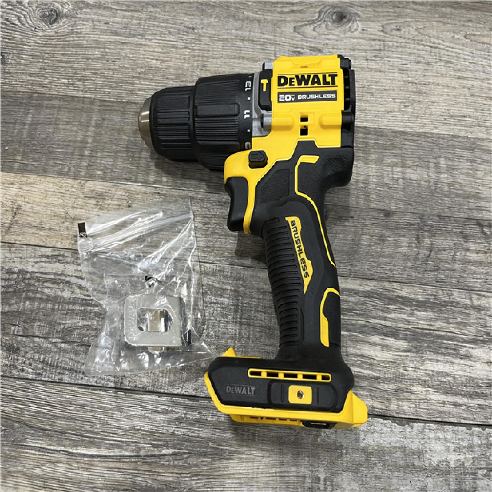 AS-IS DEWALT ATOMIC 20-Volt MAX Brushless Cordless 1/2 in. Hammer Drill (Tool-Only)