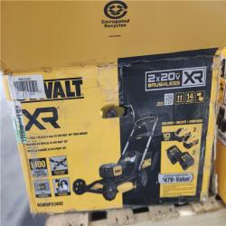 Dallas Location - As-Is DEWALT 2x20V MAX 21 in.Lawn Mower Kit with (2) 10 Ah Batteries and Chargers
