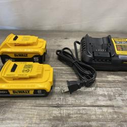AS-IS DEWALT 20V MAX Lithium-Ion Battery Kit with 5.0Ah and 2.0Ah Battery and Charger