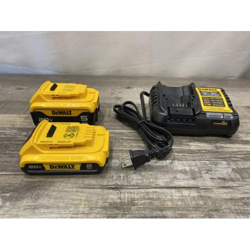 AS-IS DEWALT 20V MAX Lithium-Ion Battery Kit with 5.0Ah and 2.0Ah Battery and Charger
