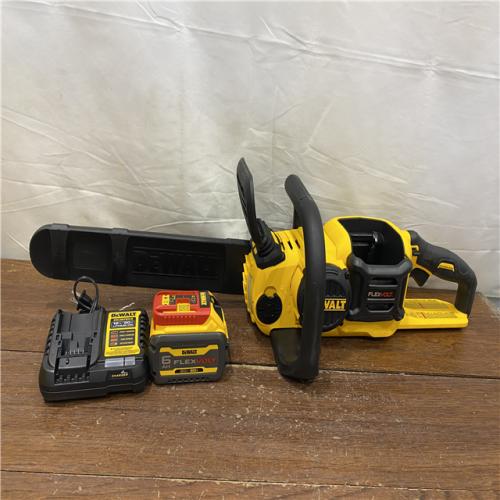 AS-IS DEWALT  FLEXVOLT 60V MAX 16in. Brushless Cordless Battery Powered Chainsaw Kit with (1) FLEXVOLT 2 Ah Battery & Charger