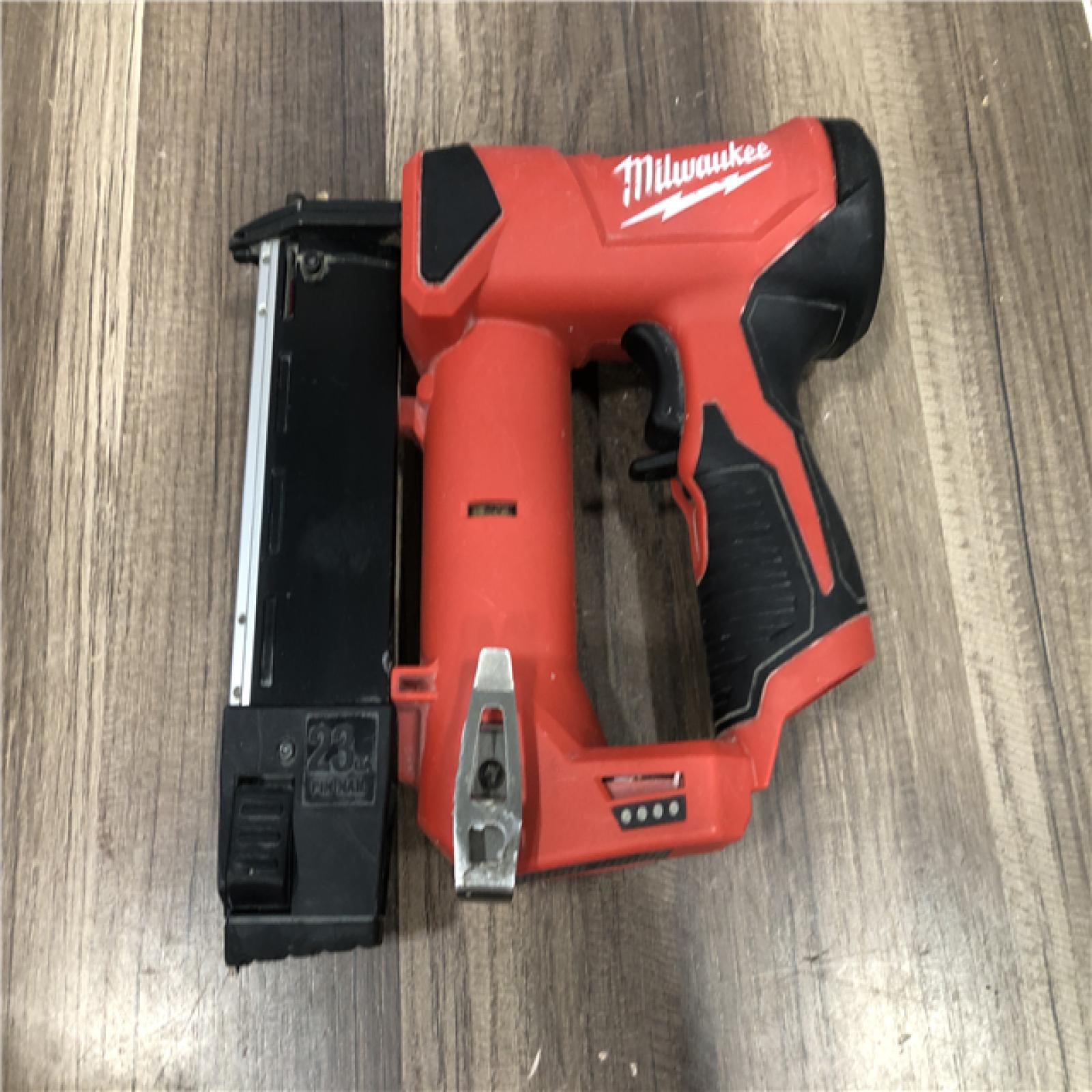 AS-IS Milwaukee 12-Volt 23-Gauge Lithium-Ion Cordless Pin Nailer (Tool-Only)