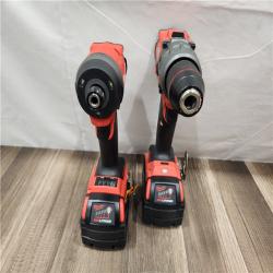 AS-IS- MILWAUKEE FUEL 18V Lithium-Ion Brushless Cordless Hammer Drill and Impact Driver Combo Kit