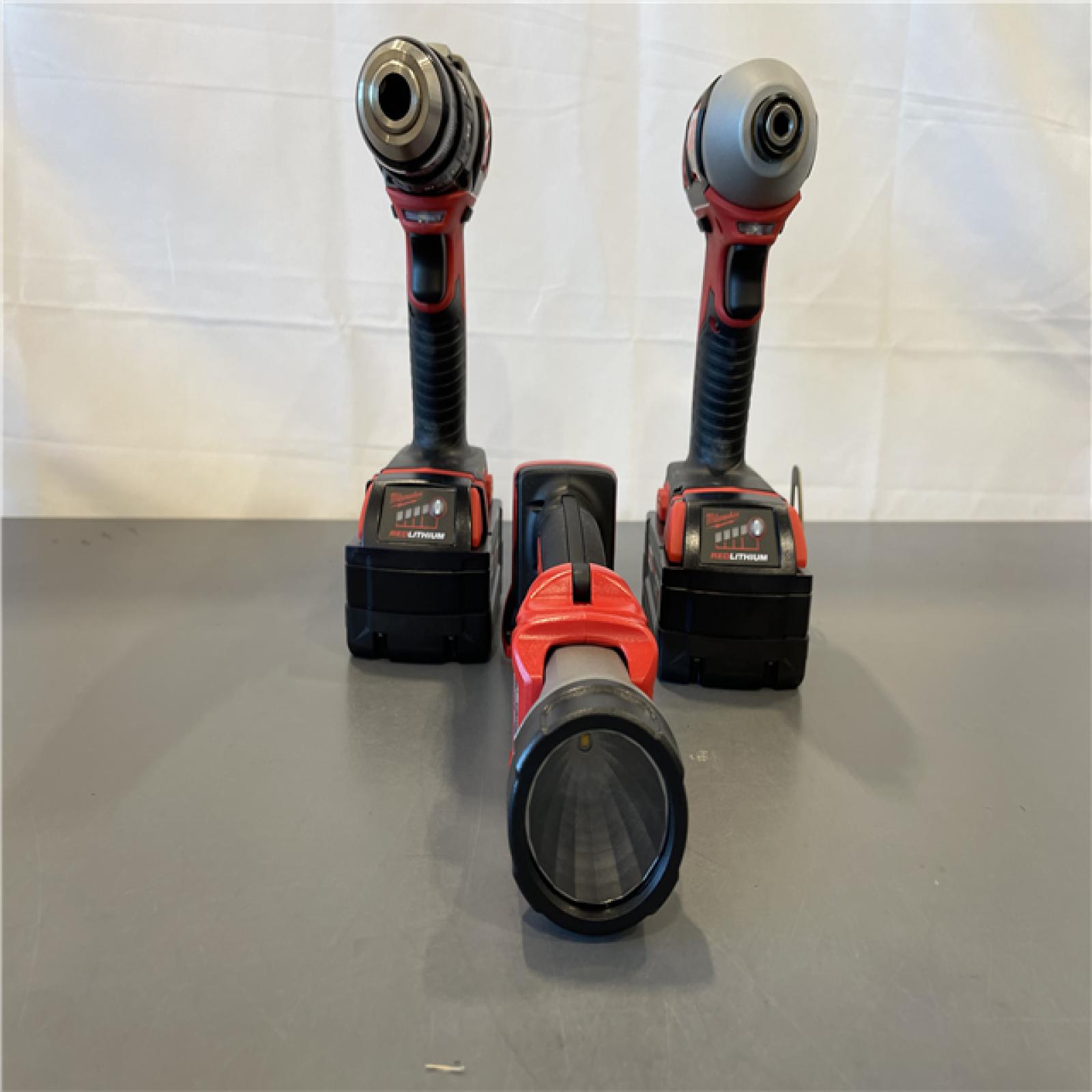 AS-IS - Milwaukee M18 18-Volt Lithium-Ion Cordless Combo Kit 7-Tool with 2-Batteries, Charger and Tool Bag