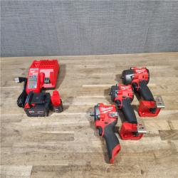 HOUSTON LOCATION - AS-IS MILWAUKEE 3 TOOL COMBO W/ (2) BATTERY & CHARGER
