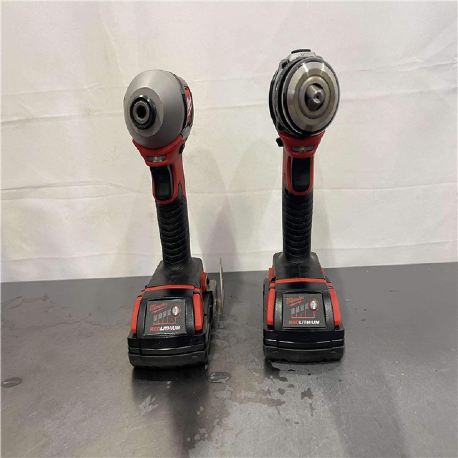 AS-IS- Milwaukee 18V Cordless Brushed 2-Tool Drill/Driver and Impact Driver Kit