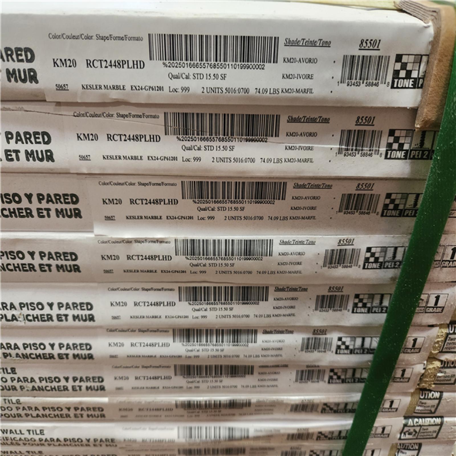 Pnoenix NEW Daltile Kesler Marble Avorio 24 in. x 48 in. Polished Porcelain Floor and Wall Tile (341 sq. ft./22 case)