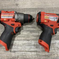 AS-IS Milwaukee FUEL 12-Volt Lithium-Ion Brushless Cordless Hammer Drill and Impact Driver Combo Kit