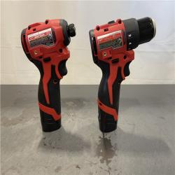 AS-IS - Milwaukee M12 FUEL 12-Volt Lithium-Ion Brushless Cordless Hammer Drill and Impact Driver Combo Kit