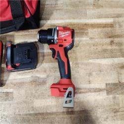 HOUSTON LOCATION - AS - IS Milwaukee 18V Lithium-Ion Brushless Cordless 1/2 in. Compact Drill/Driver with kit