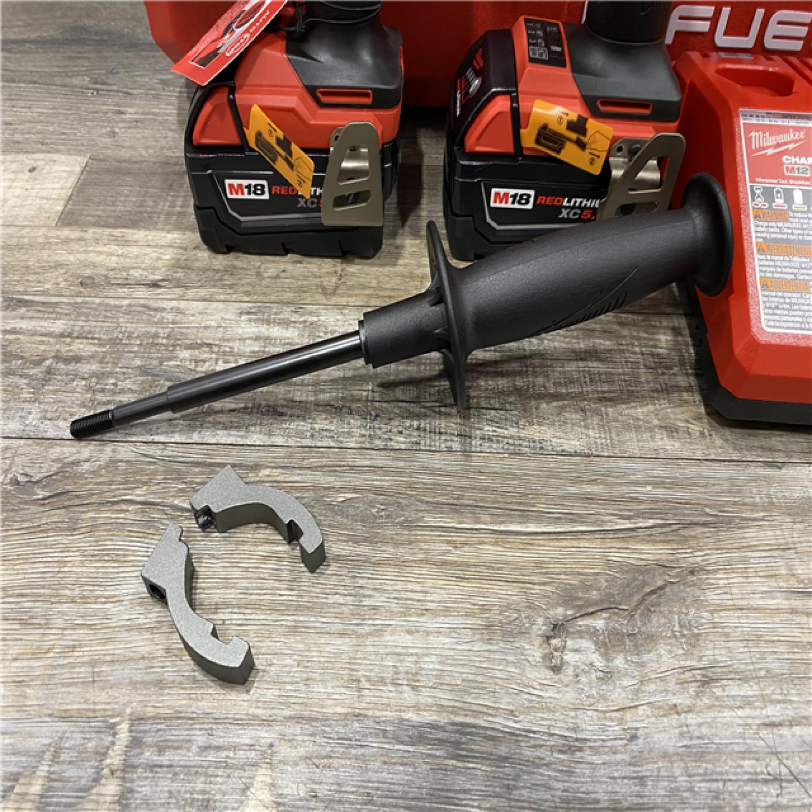 AS-IS Milwaukee FUEL 18V Lithium-Ion Brushless Cordless Hammer Drill and Impact Driver Combo Kit