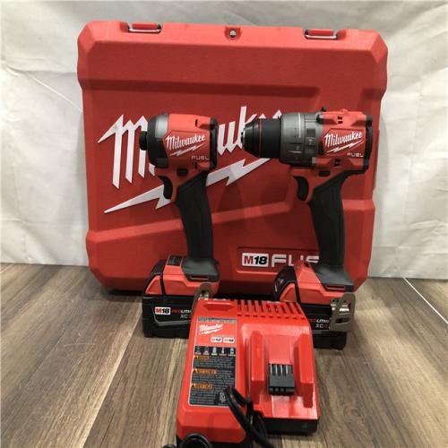 AS-IS Milwaukee FUEL 18V Lithium-Ion Brushless Cordless Hammer Drill and Impact Driver Combo Kit