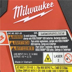 AS-IS Milwaukee 100 ft. REDLITHIUM Lithium-Ion USB Green Rechargeable Cross Line Laser Level Kit