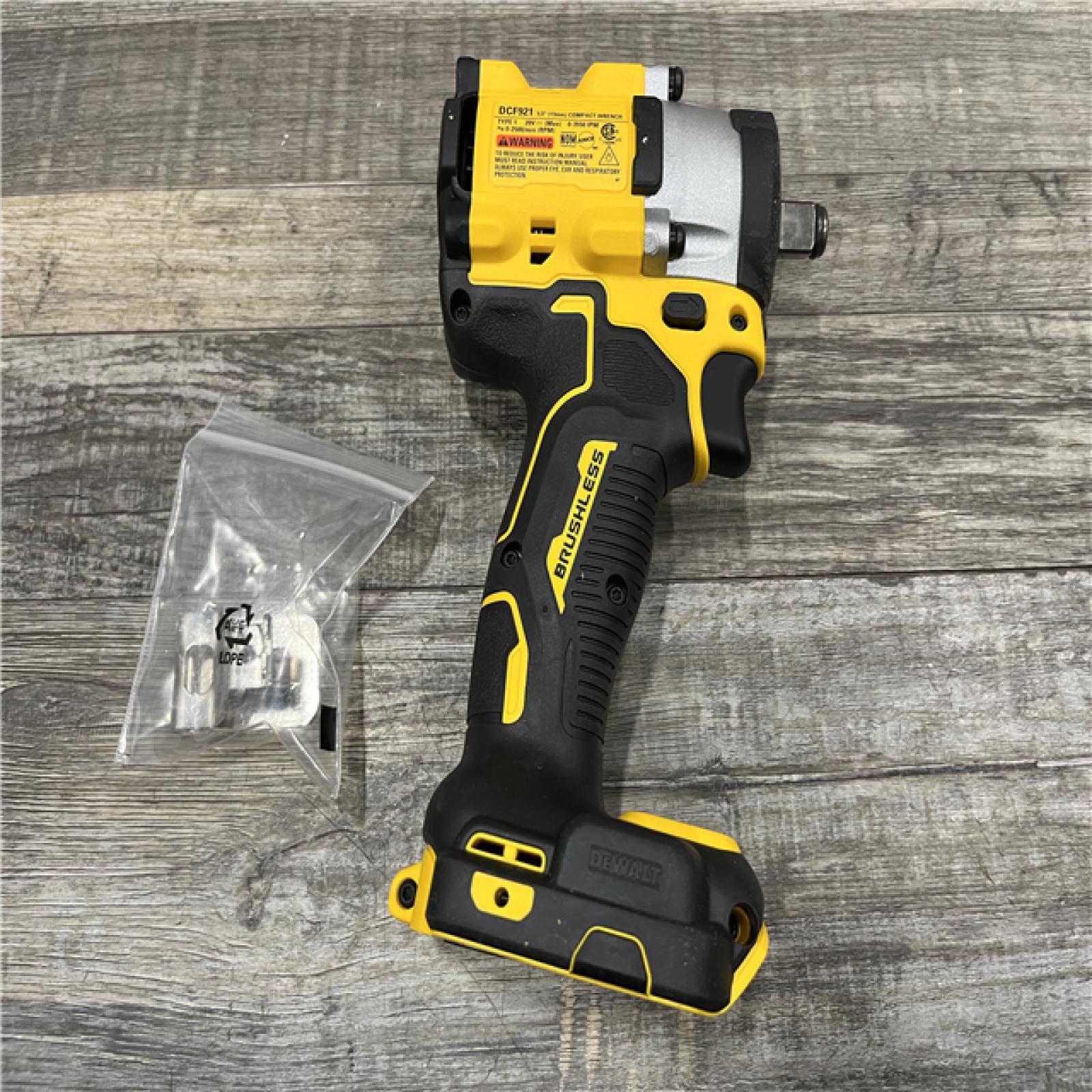 AS-IS DEWALT ATOMIC 20V MAX Cordless Brushless 1/2 in. Variable Speed Impact Wrench (Tool Only)