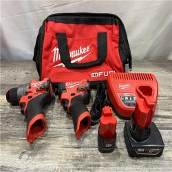 AS-IS Milwaukee FUEL 12-Volt Lithium-Ion Brushless Cordless Hammer Drill and Impact Driver Combo Kit