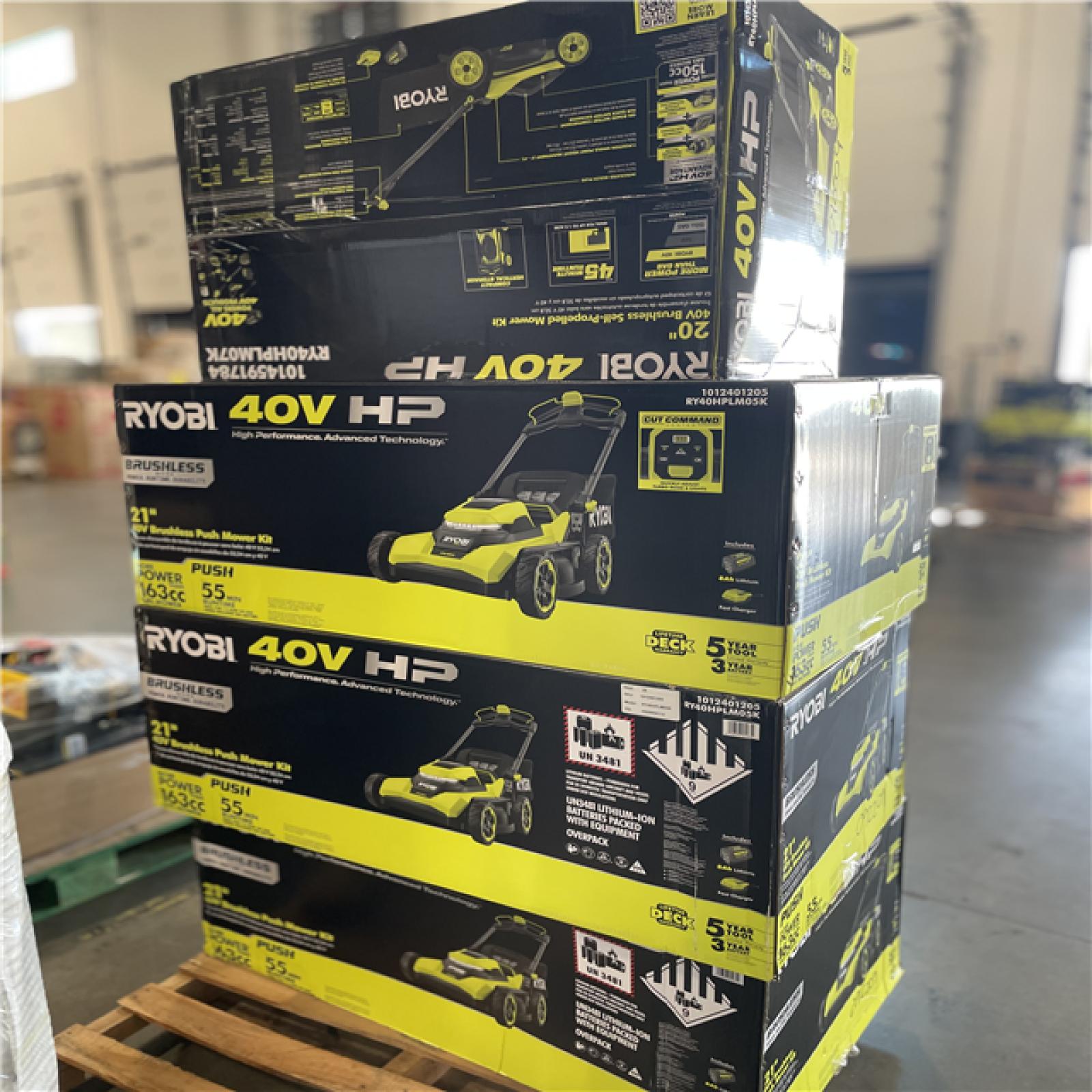 DALLAS LOCATION- AS-IS RYOBI 40V HP Brushless 21 in. Cordless Mower with 8.0 Ah Battery and Charger (4 UNITS)