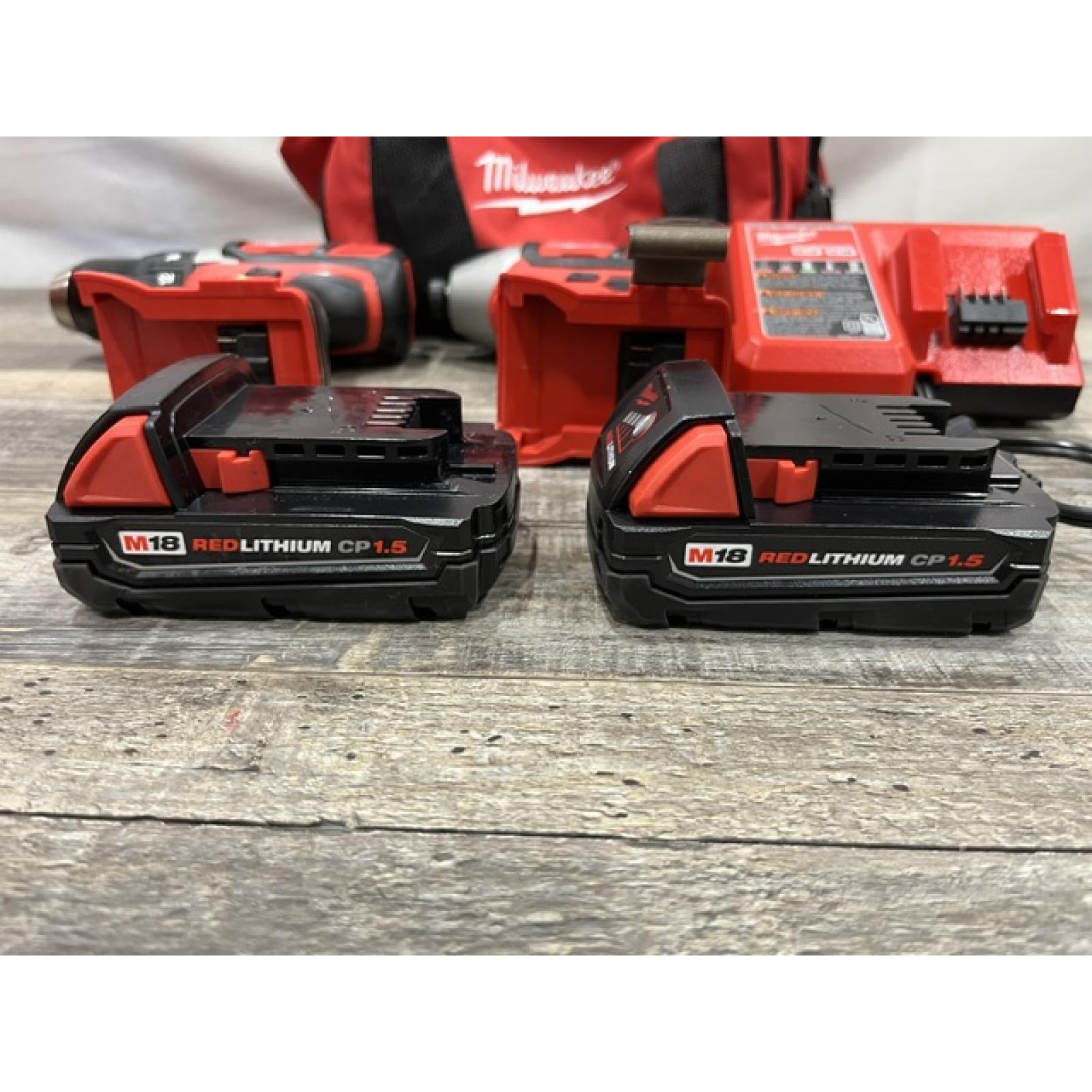 AS-IS Milwaukee 18V Lithium-Ion Cordless Drill Driver/Impact Driver Combo Kit