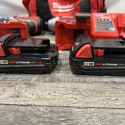 AS-IS Milwaukee 18V Lithium-Ion Cordless Drill Driver/Impact Driver Combo Kit