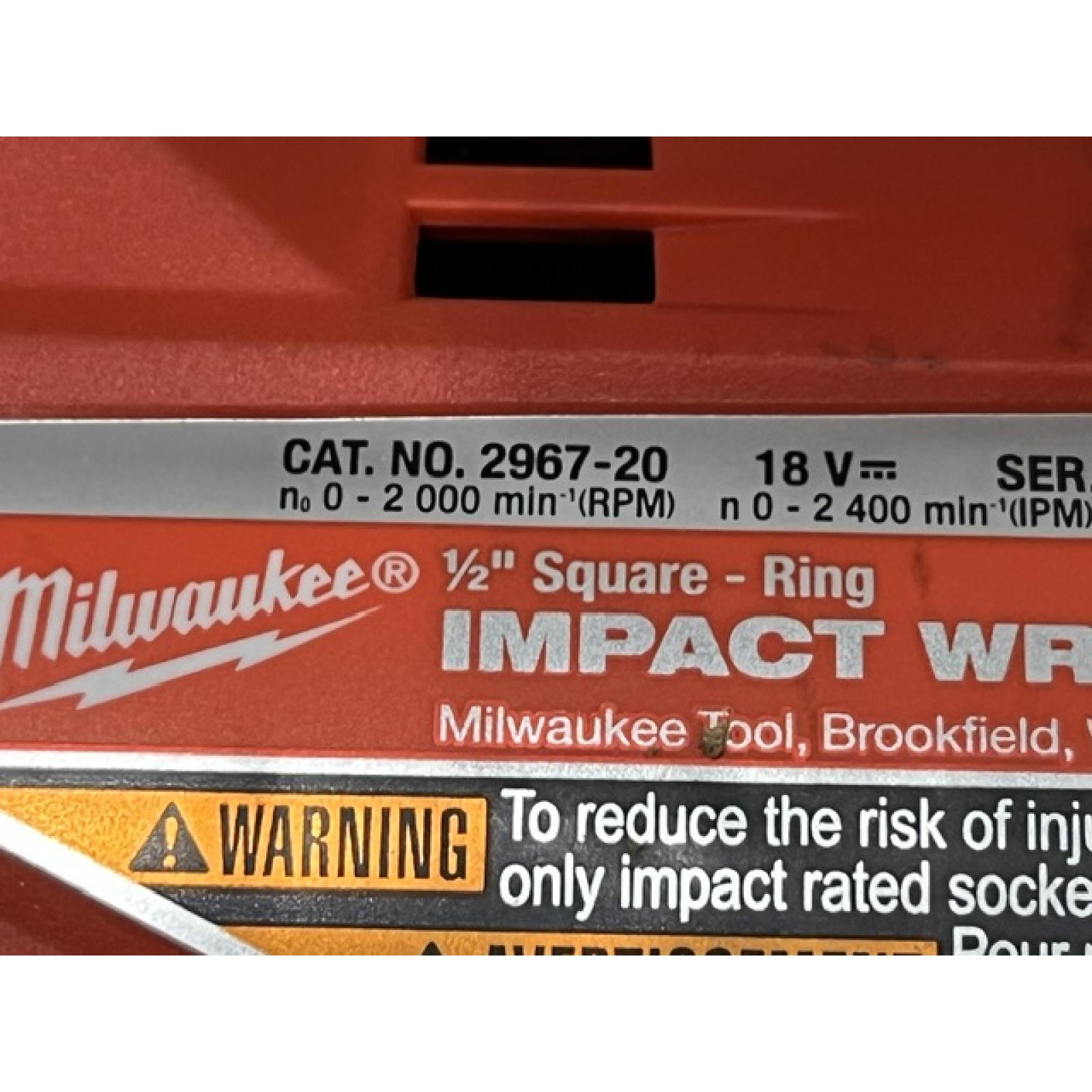 AS-IS Milwaukee FUEL 18V Lithium-Ion Brushless Cordless 1/2 in. Impact Wrench w/Friction Ring Kit