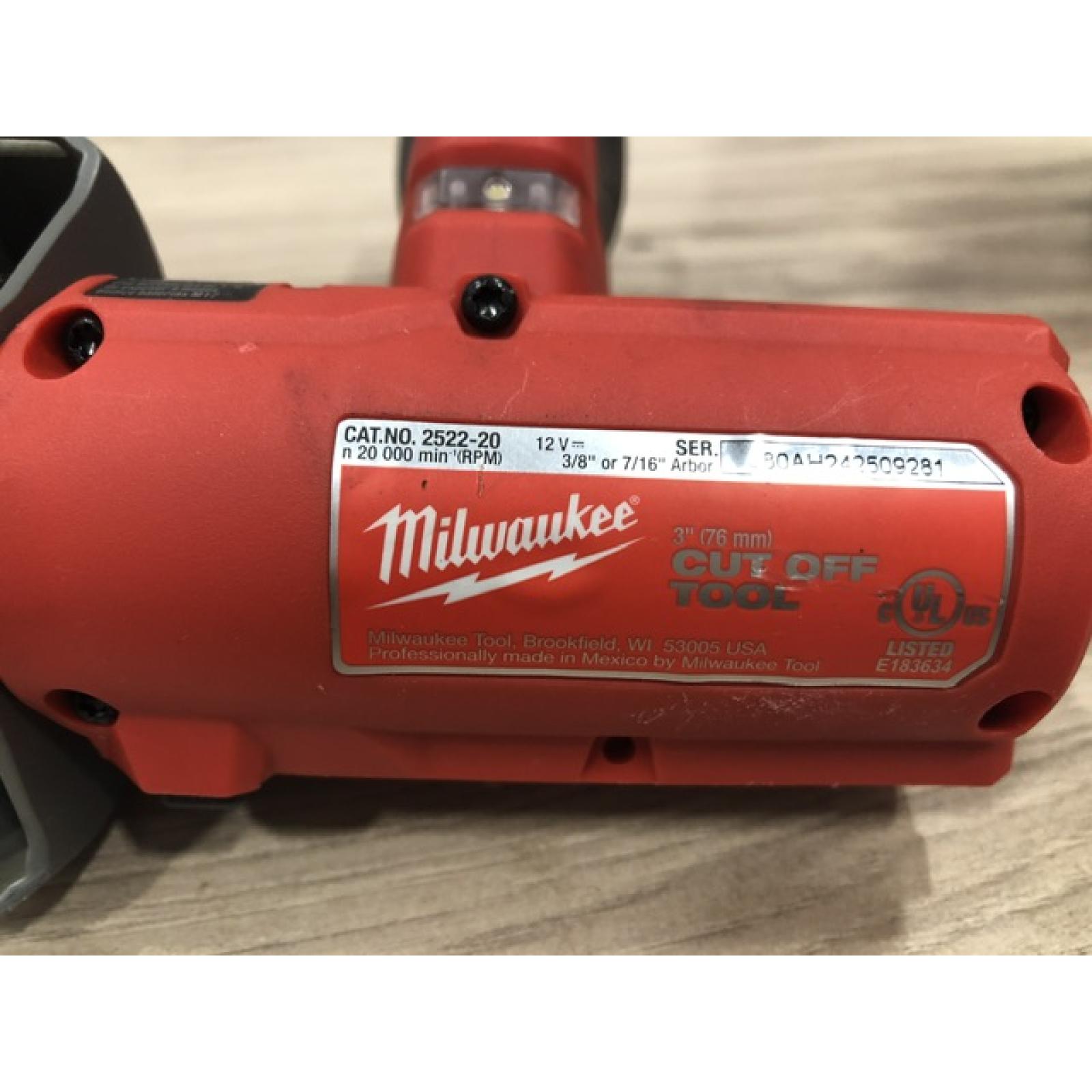 AS-IS Milwaukee M12 FUEL 12V Lithium-Ion Cordless 3 in. Cut Off Saw (Tool-Only)