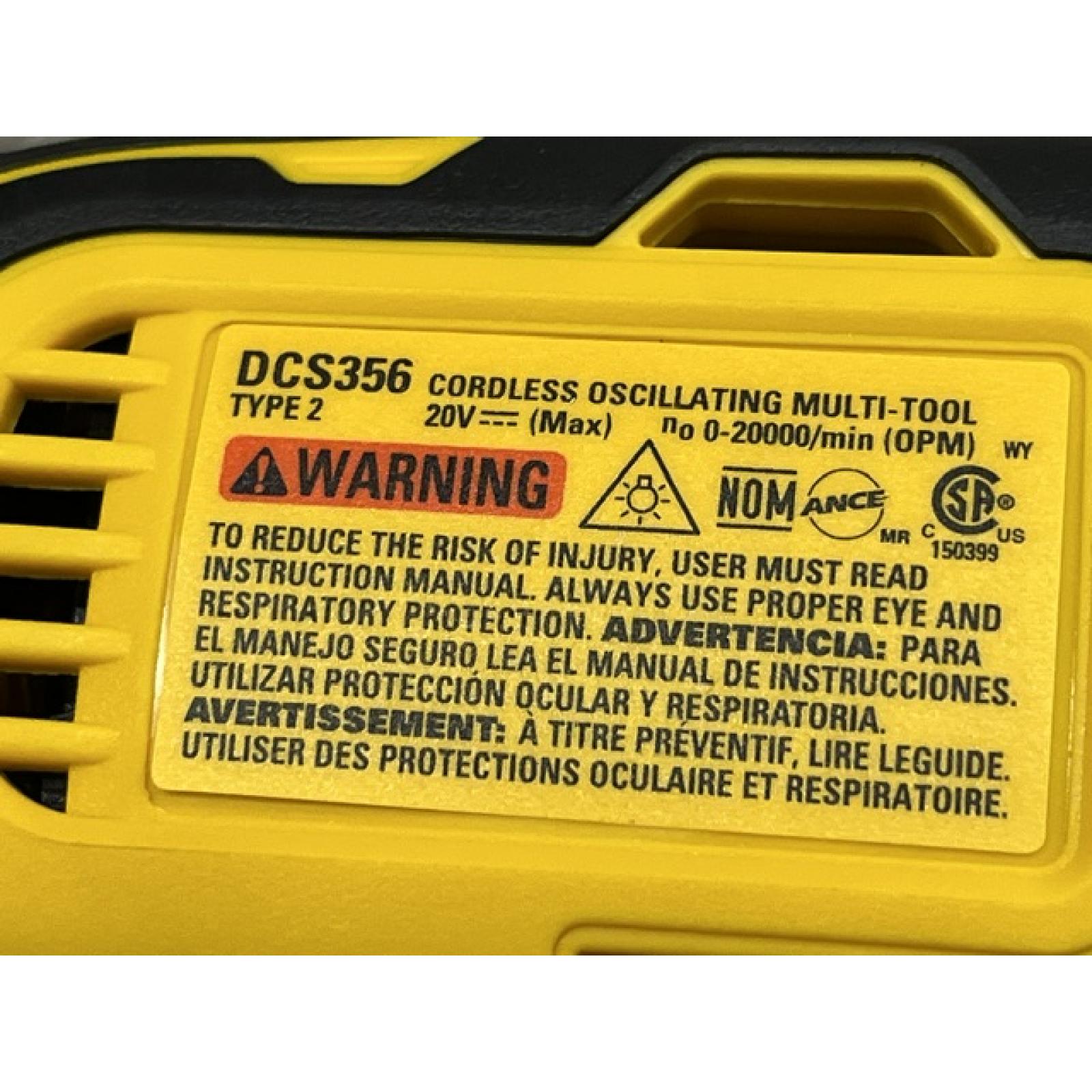 AS-IS DEWALT 20V MAX XR Cordless Brushless 3-Speed Oscillating Multi Tool Kit