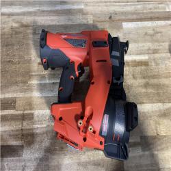 Houston Location AS-IS Milwaukee FUEL 18-Volt Lithium-Ion Brushless Cordless Coil Roofing Nailer (Tool Only)