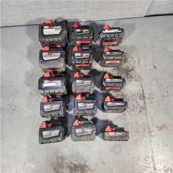 HOUSTON LOCATION - AS-IS MILWAUKEE BATTERY PACK QTY - 15