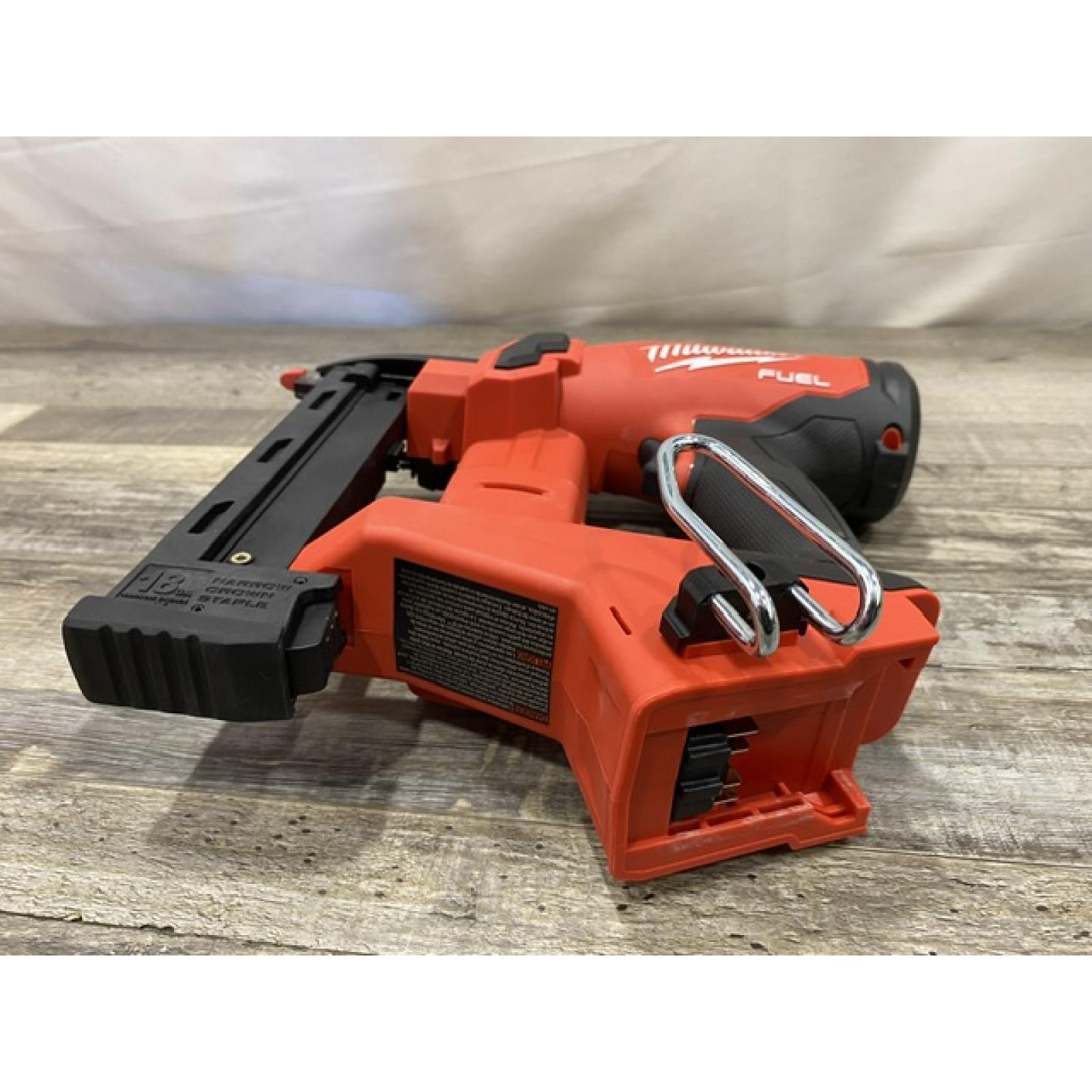 AS-IS Milwaukee FUEL 18-Volt Lithium-Ion Brushless Cordless 18-Gauge 1/4 in. Narrow Crown Stapler (Tool-Only)