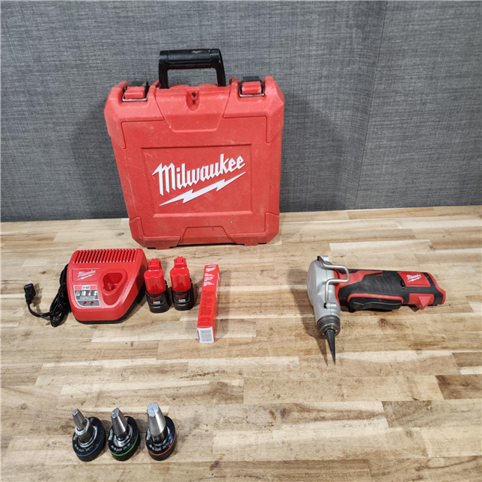 HOUSTON LOCATION - AS-IS M12 12-Volt Lithium-Ion Cordless PEX Expansion Tool Kit with (2) 1.5 Ah Batteries  (3) Expansion Heads and Hard Case