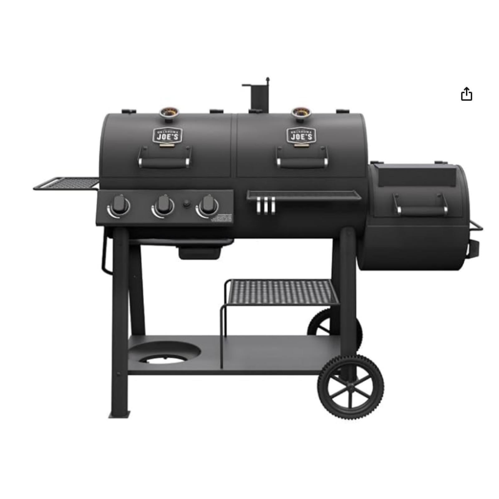 DALLAS LOCATION- NEW! Oklahoma Joe's Canyon 3-Burner Propane Gas and Charcoal Smoker and Grill