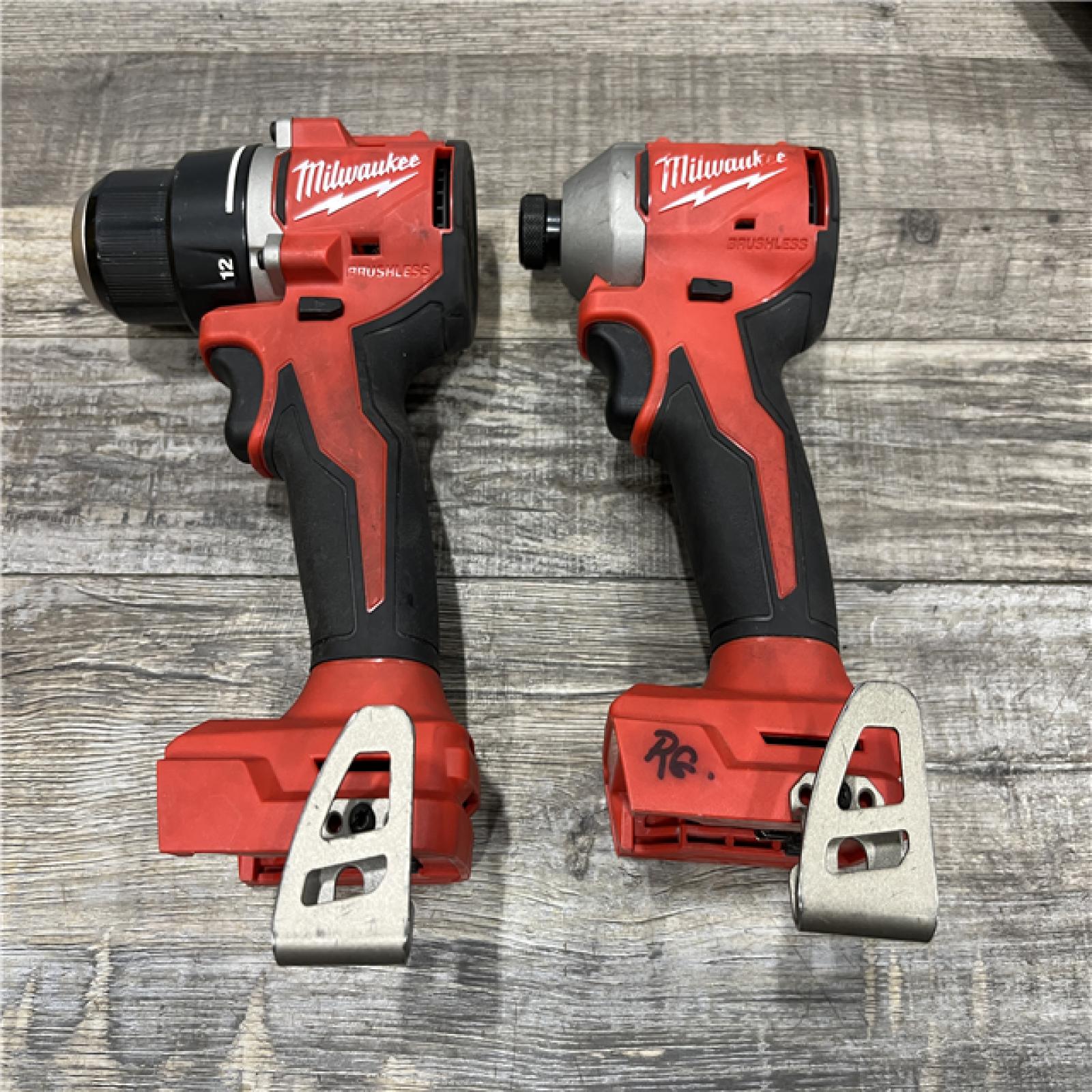 AS-IS Milwaukee 18V Lithium-Ion Brushless Cordless Compact Drill/Impact Combo Kit
