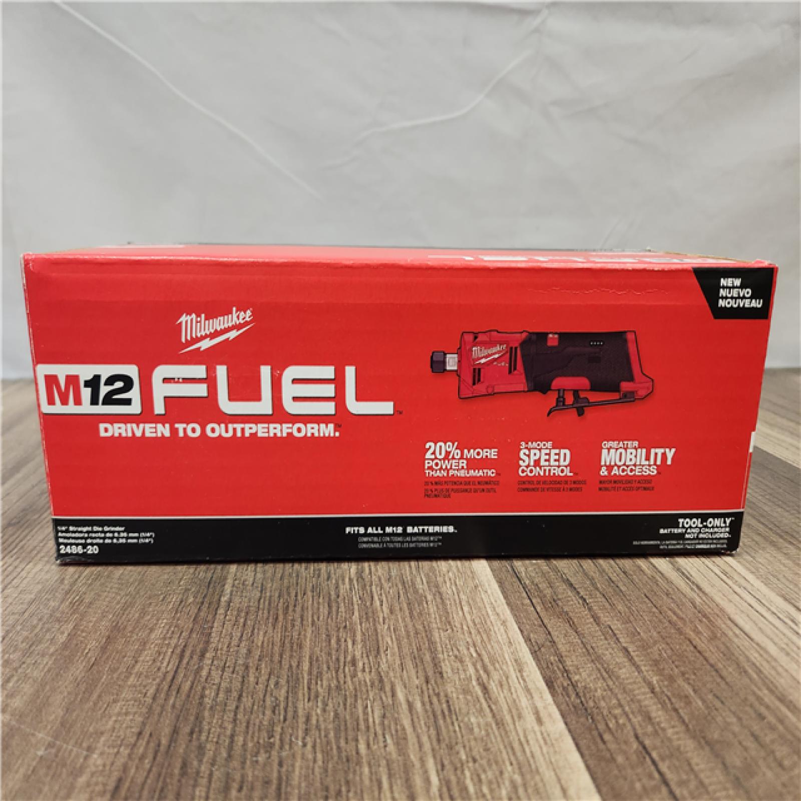 NEW- Milwaukee M12 FUEL Brushless Cordless Straight Die Grinder (Tool-Only)