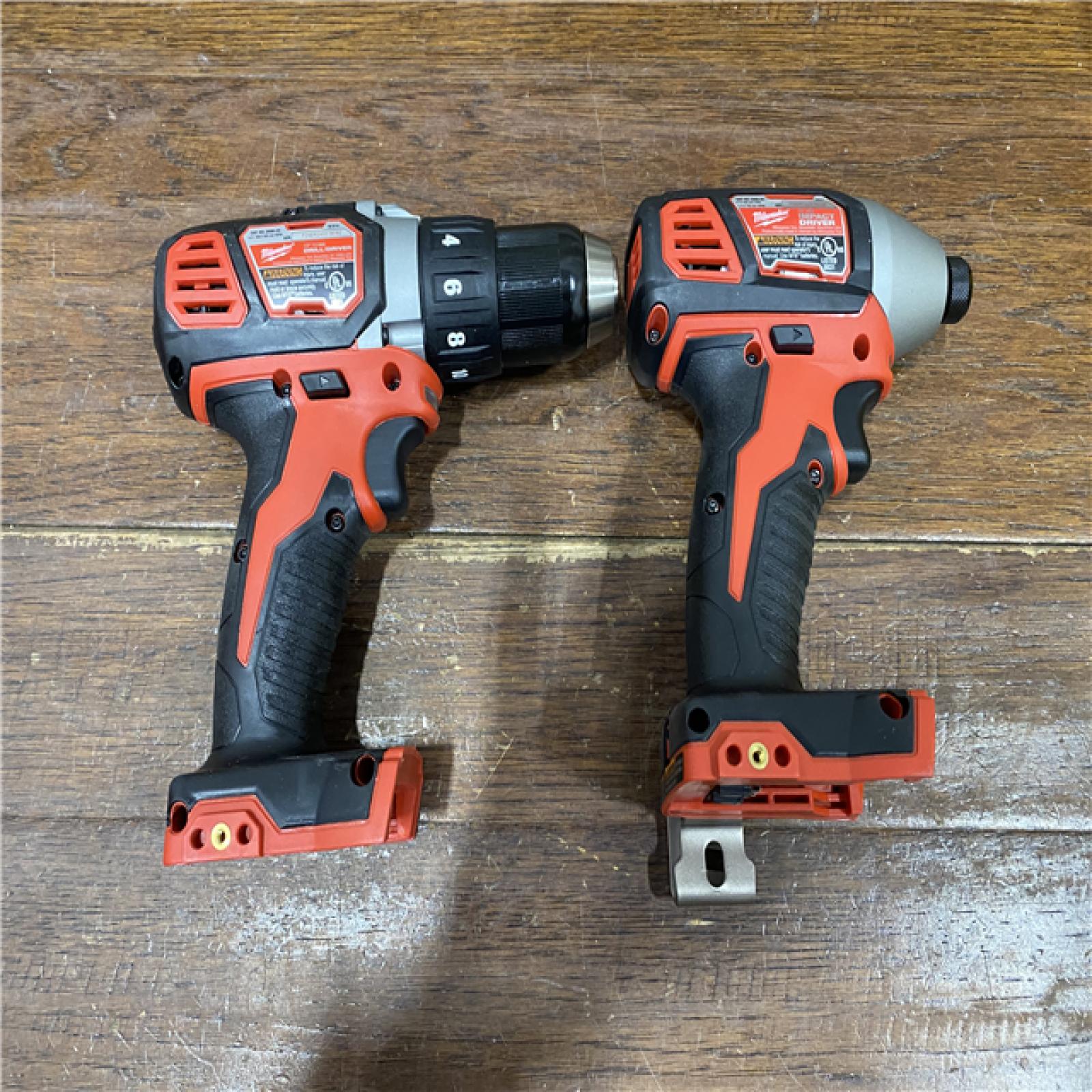 AS-IS Milwaukee M18 18V Cordless Brushed 2 Tool Drill/Driver and Impact Driver Kit