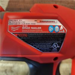 HOUSTON LOCATION - AS-IS (APPEARS LIKE NEW) Milwaukee FUEL 18-Volt Lithium-Ion Brushless Cordless 18-Gauge Brad Nailer (Tool-Only)