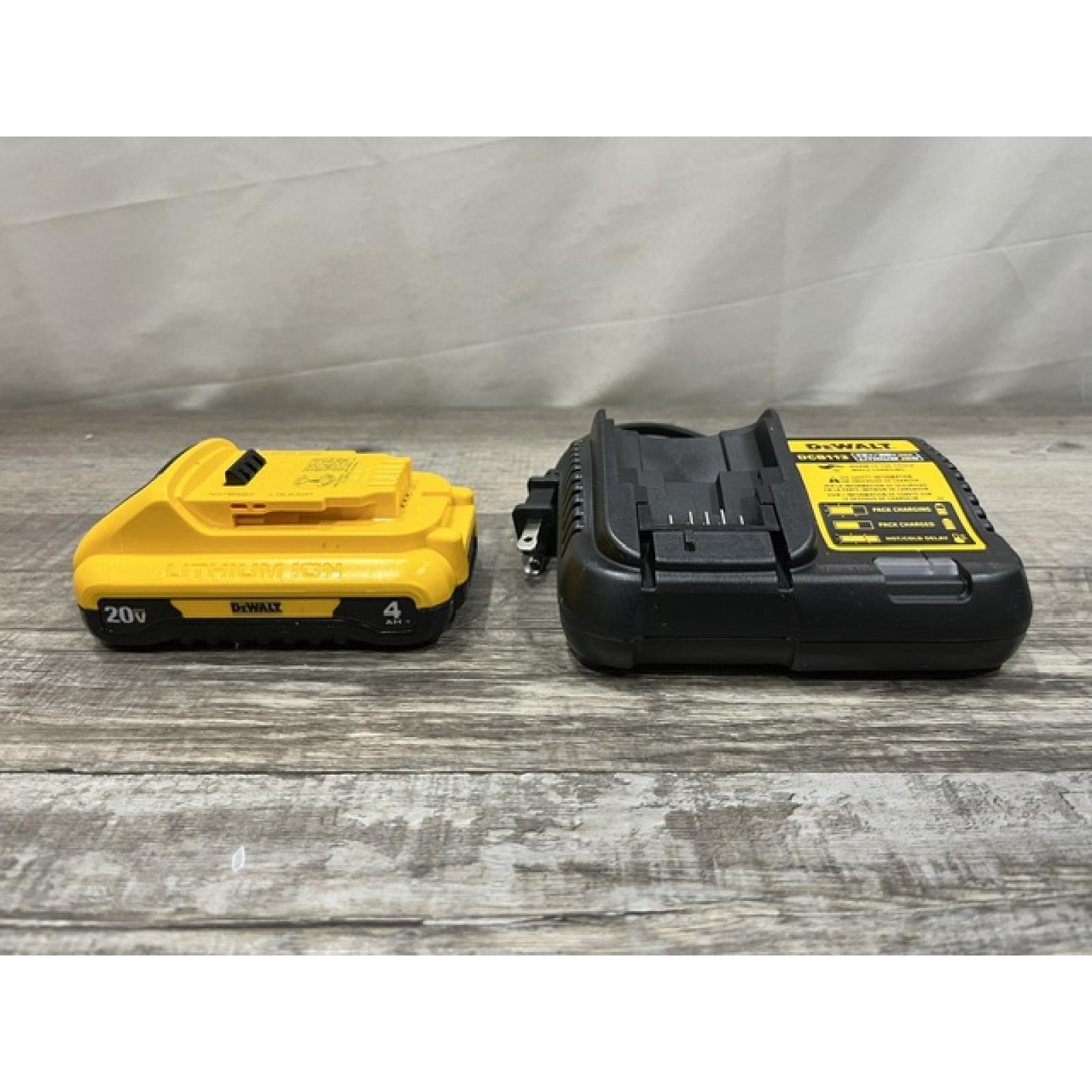 AS-IS DEWALT 20-Volt MAX Lithium-Ion 4.0Ah Battery with 12-Volt to 20-Volt MAX Charger