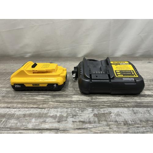 AS-IS DEWALT 20-Volt MAX Lithium-Ion 4.0Ah Battery with 12-Volt to 20-Volt MAX Charger
