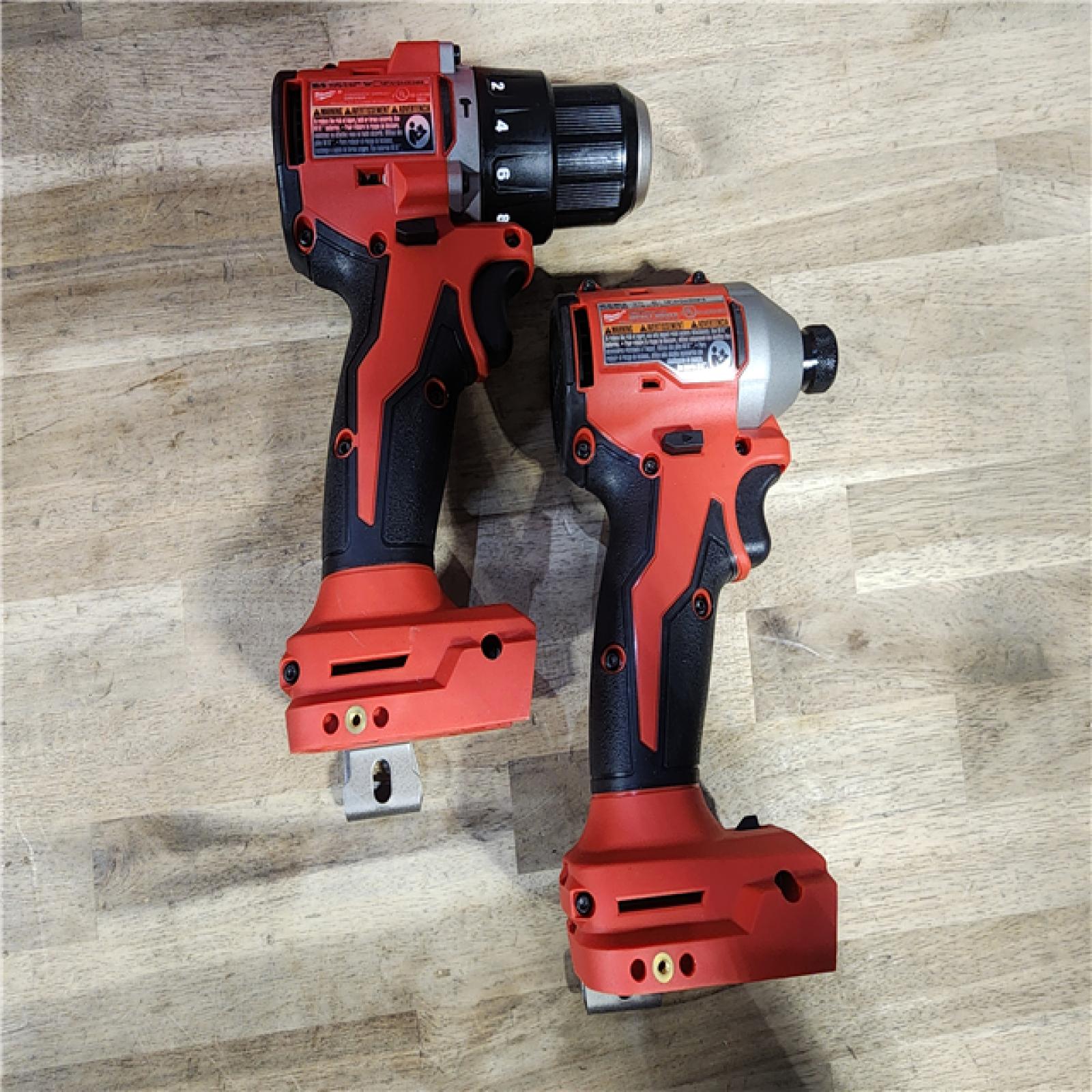 HOUSTON LOCATION - AS-IS M18 18-Volt Lithium-Ion Brushless Cordless Compact Hammer Drill/Impact Combo Kit (2-Tool) with (2) Batteries, Bag