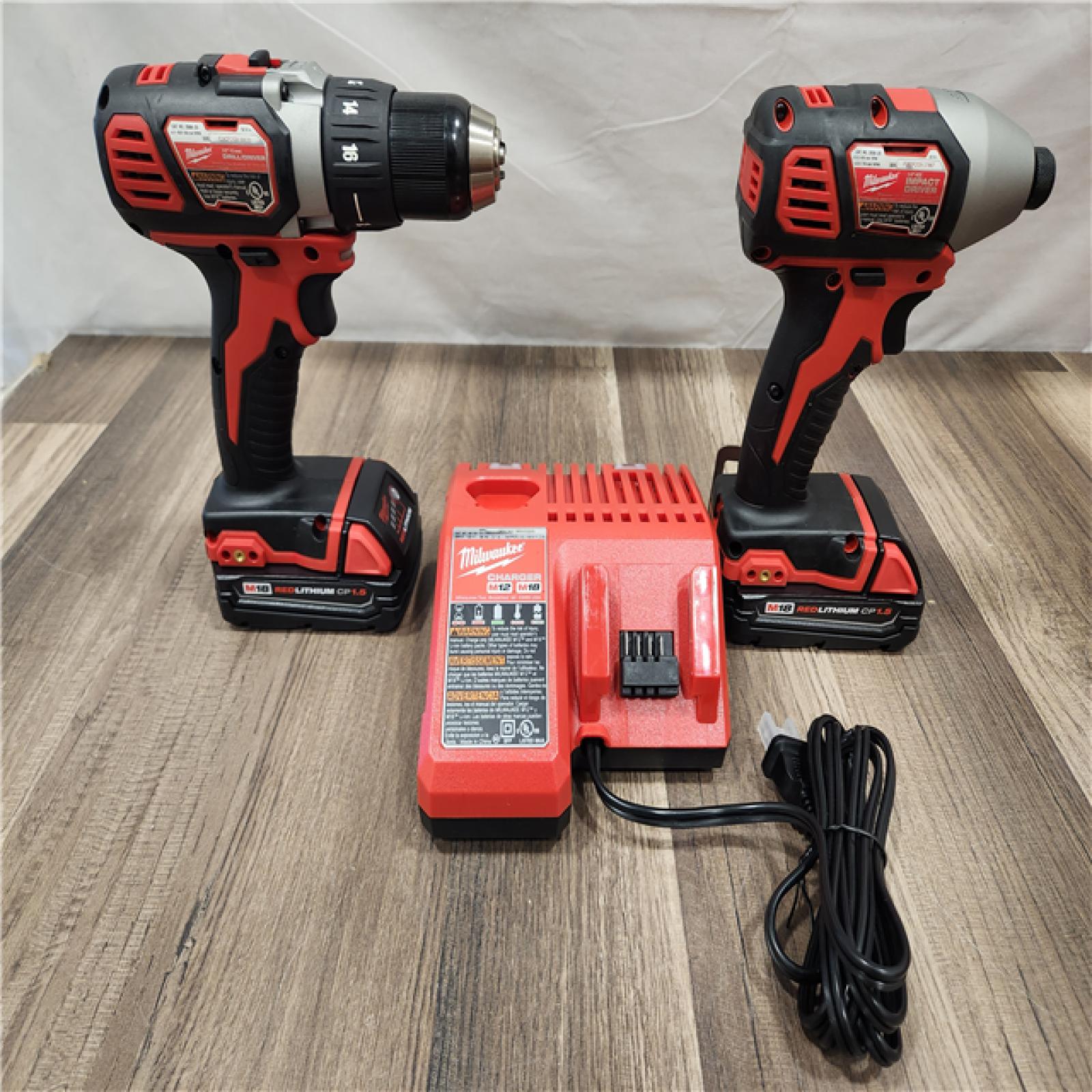 AS-IS- Milwaukee 18V Cordless Brushed 2-Tool Drill/Driver and Impact Driver Kit