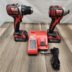 AS-IS- Milwaukee 18V Cordless Brushed 2-Tool Drill/Driver and Impact Driver Kit