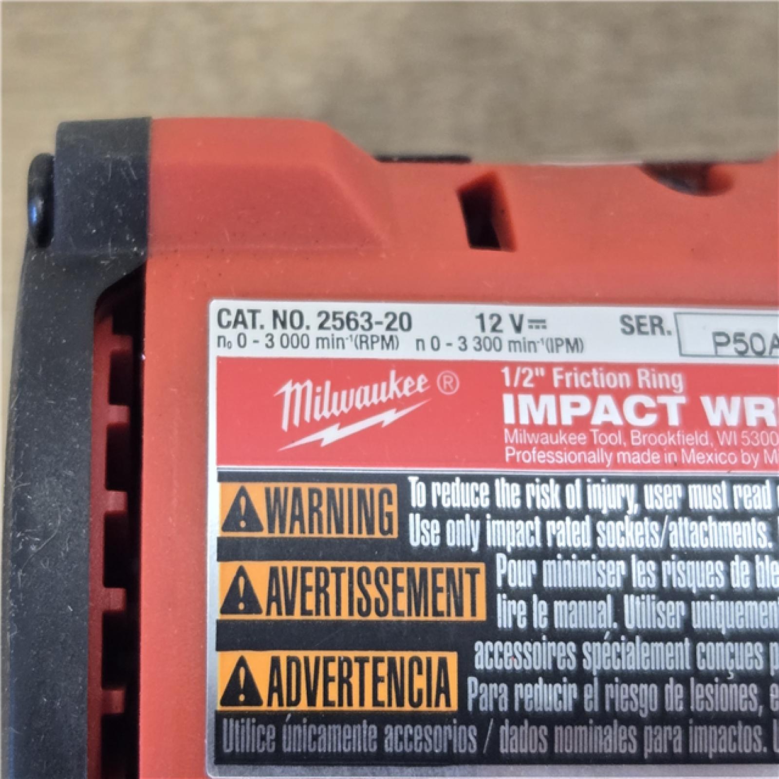 AS-IS Milwaukee FUEL 12V Cordless Stubby 1/2 in. Impact Wrench (Tool-Only)