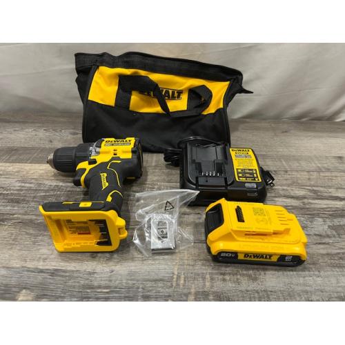 AS-IS DEWALT Atomic 20V Lithium-Ion Cordless Compact 1/2 in. Drill/Driver Kit