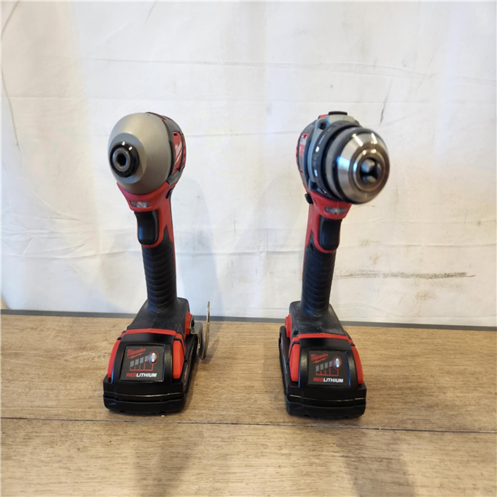 AS-IS- Milwaukee  18V Lithium-Ion Cordless Drill Driver/Impact Driver Combo Kit