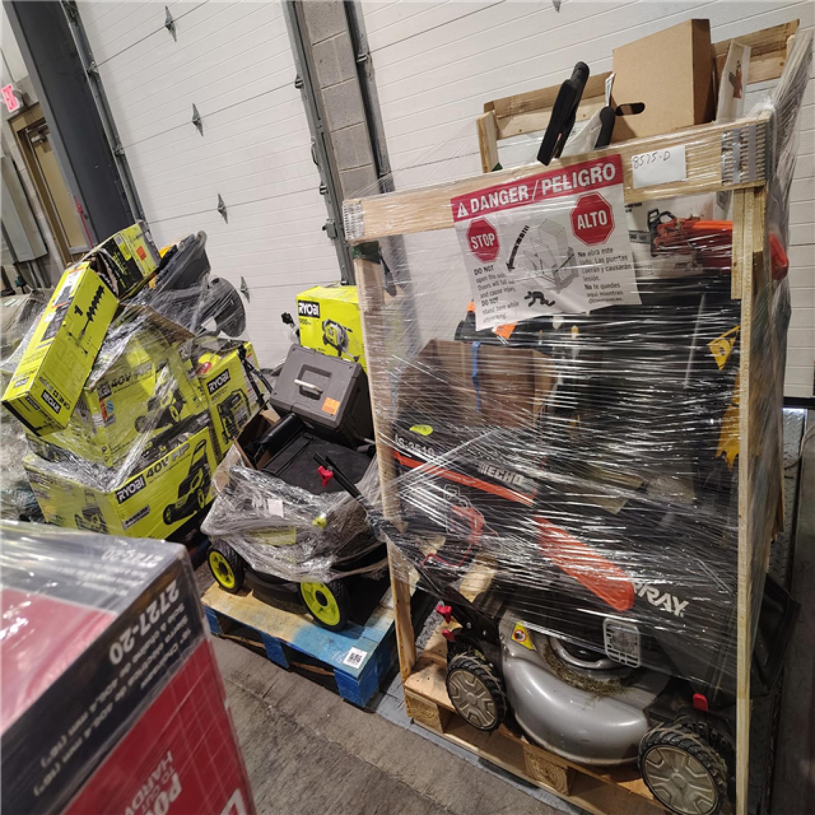 Pittston Location As-Is Outdoor Power Tools Partial truckload (8 pallets) 8579-D