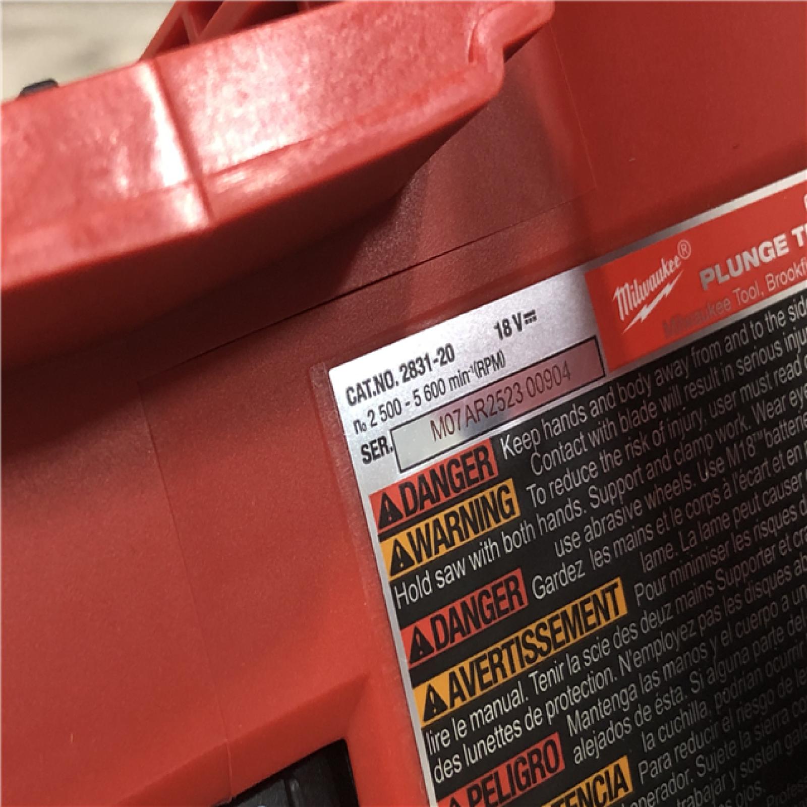 AS-IS Milwaukee M18 FUEL 18V Lithium-Ion Cordless 6-1/2 in. Plunge Cut Track Saw (Tool-Only)