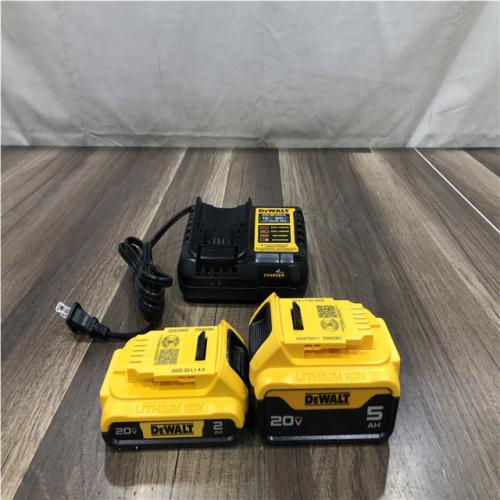 AS-IS DEWALT 20V MAX Lithium-Ion Battery Kit with 5.0Ah and 2.0Ah Battery and Charger