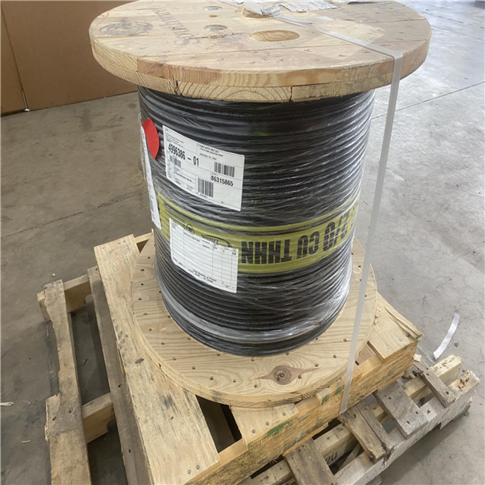 Houston Location AS IS - Large Copper Wire Roll (THHN 2/0 Str Cu SIM Bk 2500R)